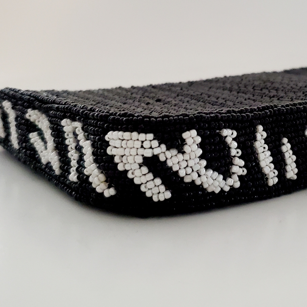 Zebra Pattern Sequin Evening Bag Clutch Or Chain … - image 7